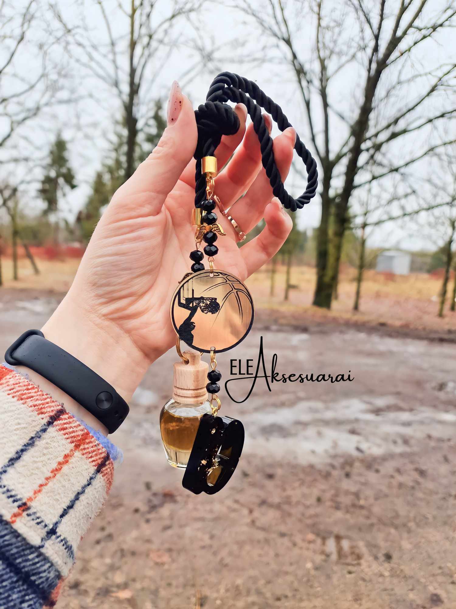 Juodas autopakabukas - kvapukas Krepšinis su epoksido raide