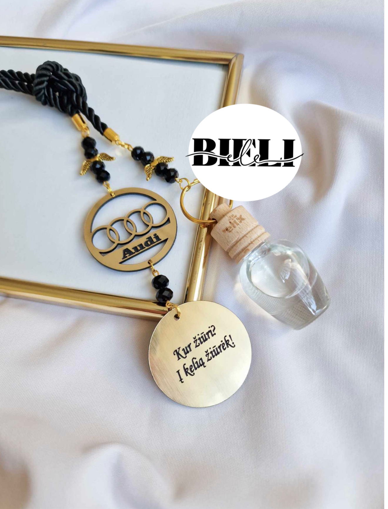 Autopakabukas - kvapukas ,, OVALAS SU NORIMU TEKSTU IR MARKE"